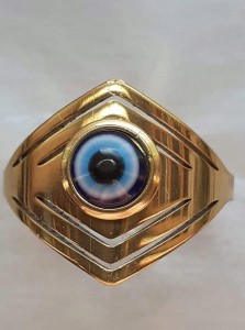 Pierścionek złoty evil eye oko proroka 21 nr 56