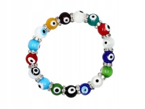 Kolorowa bransoletka koraliki oko proroka 174