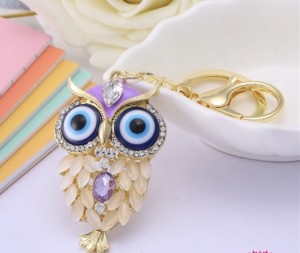 Fioletowa sowa breloczek oko proroka fiolet 32