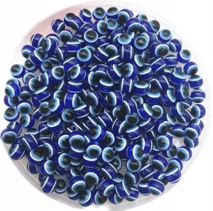 Koraliki 50 sztuk 6 mm z dziurkami oko proroka evil eye 50