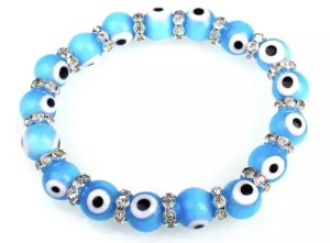 Błękitna bransoletka koraliki oko proroka 163
