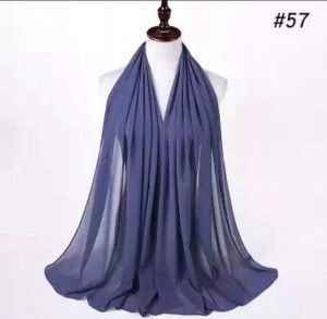 Hidżab chusta na głowę islam szary fiolet szal 277