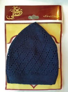 Tureckie muzułmańskie modlitewne nakrycie głowy granatowe czapka fez 430