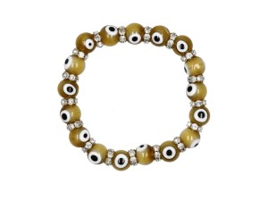 Brązowa bransoletka evil eye oko proroka 149