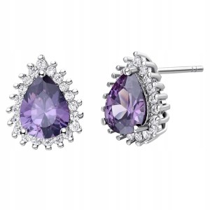 Kolczyki Hurrem fioletowe cyrkonie orient 60