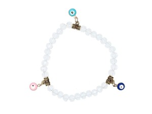 Oko proroka biała przezroczysta bransoletka 172