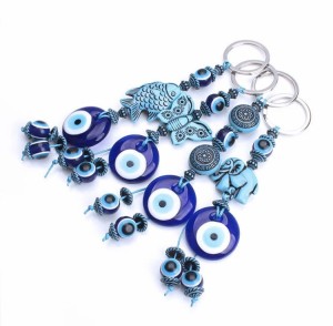 Ryba rybka breloczek brelok szklany oko proroka 72