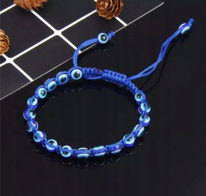 Bransoletka turecka oko proroka Evil Eye amulet granatowa regulowana 167