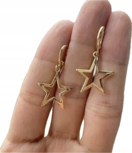 Kolczyki tureckie pozłacane gwiazdy gwiazdki Turcja gwiazda świateczne 30