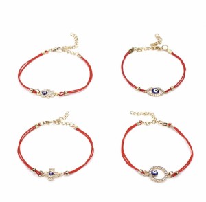 Czerwona bransoletka oko proroka krzyżyk 100