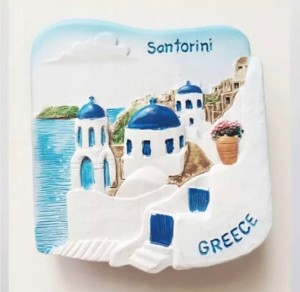 Magnes Santorini Grecja pamiątka z wakacji w Grecji z Santorini prezent 56