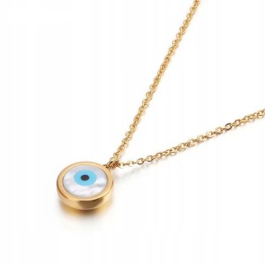 Wisiorek oko proroka pozłacany łańcuszek 107