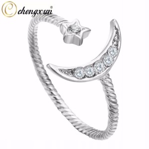 Posrebrzany pierścionek gwiazda gwiazdy nr 19