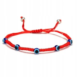 Czerwona sznurkowa bransoletka oko proroka 220