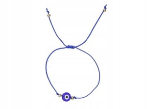 Bransoletka turecka Oko Proroka Evil Eye sznurkowa granatowa prezent 93