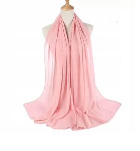 Hidżab chusta na głowę dla muzułmanki szal chustka islam różowy szal 287