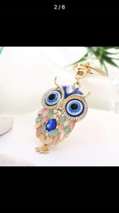 Kolorowa sowa breloczek brelok oko proroka 34