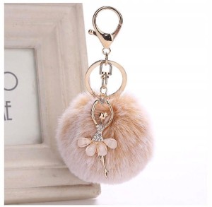 Pompon breloczek beżowy tancerka 29