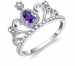 Posrebrzany księżniczkowy pierścionek 8 nr 22