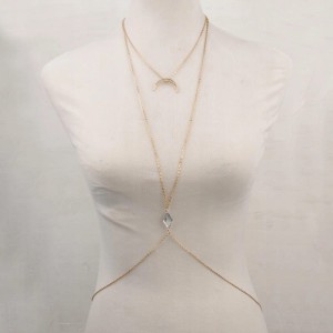 Pozłacany turecki łańcuszek naszyjnik księżyc 25