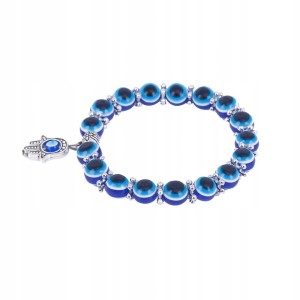 Bransoletka turecka Oko Proroka Hamsa  Ręka Evil Eye niebieska amulet 4