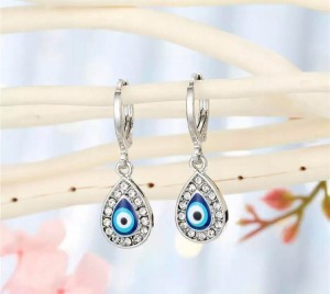 Wiszące kolczyki niebieskie oko proroka 13