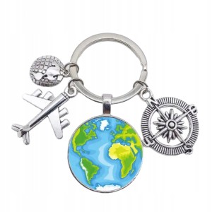 Breloczek brelok mapa podróże podróżnik pilot brylok prezent 173