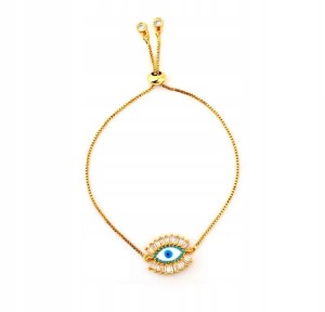Pozłacana bransoletka oko proroka turecka 210