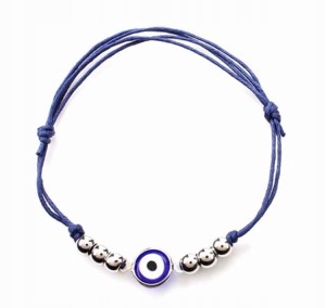 Granatowa sznurkowa bransoletka oko proroka 94