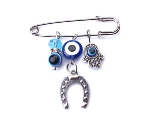 Ozdoba broszka przypinka agrafka oko proroka Evil Eye amulet prezent 13