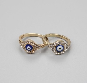 Pierścionek złoty evil eye oko proroka 7 nr 21