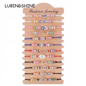 Sznurkowa kolorowa bransoletka oko proroka 199