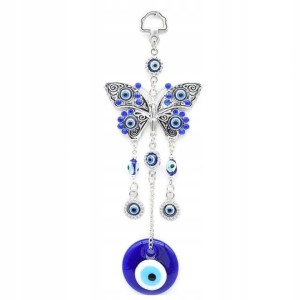 Oko proroka turecka ozdoba do zawieszenia amulet evil eye motyl motylek 47