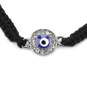 Bransoletka turecka oko proroka czerwona sznurkowa Evil Eye amulet 115