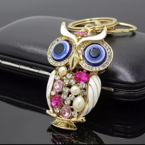 Różowa sowa breloczek brelok oko proroka 37