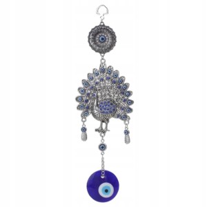 Ozdoba turecka szklane Oko Proroka paw amulet do zawieszenia prezent 239