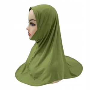 Hidżab chusta na głowę dla muzułmanki islam bez zawiązywania zielona 5