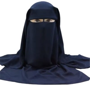 Nikab osłona twarzy hidżab chusta bez zawiązywania dla muzułmanki 9
