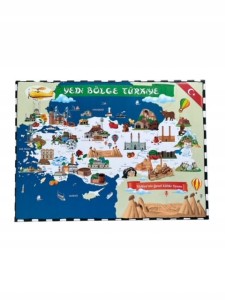 Gra rodzinna turecka w języku tureckim YEDI BOLGE TURKIYE regiony Turcji