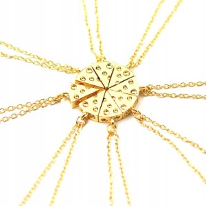 Wisiorek zestaw wisiorków dla przyjaciół 8 części best friends ser pizza 42