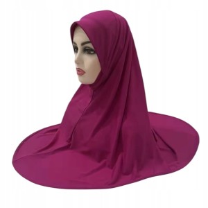 Hidżab chusta na głowę dla muzułmanki islam bez zawiązywania bordo 10