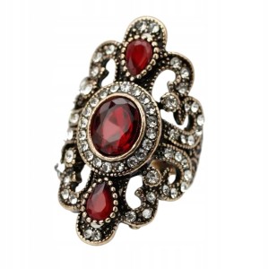 Pierścionek pierścień Hurrem Wspaniałe Stulecie turecki czerwony 7 nr 51